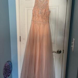 Elegant Peach Kids Dress